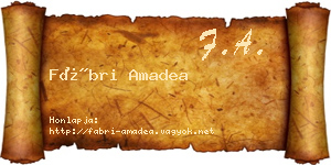 Fábri Amadea névjegykártya